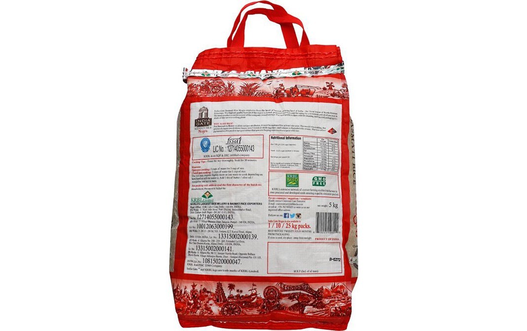 India Gate Basmati Rice Mogra    Pack  5 kilogram